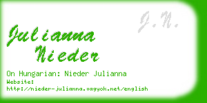 julianna nieder business card